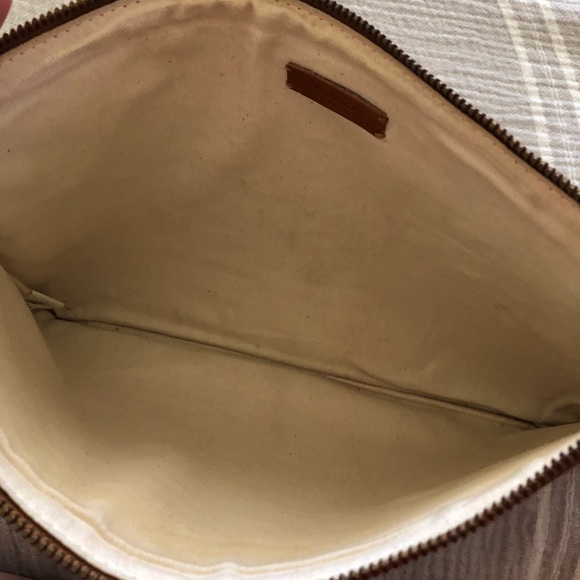 madewell leather simple pouch in desert stripe - Picture 5 of 8